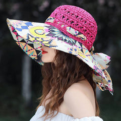 Summer Beach Sun Hat Beach Green Straw Hat For Women