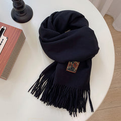 Versatile Solid-Color Warm Scarf For Women