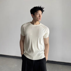 American-style Ribbed-texture Fitness Top