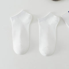Solid Color Breathable Sweat Absorbing Simple Low-cut Polyester Boat Socks