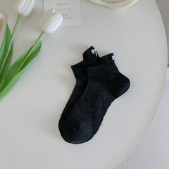 6pairs Butterfly Knot Socks Children's Socks Summer Thin Ballet Style, Mid Tube Socks, Embroidered Socks, Summer