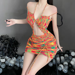 Female Backless Sweater Pajamas Skirts