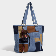 Cute Lightweight And Versatile Plaid Tote Bag