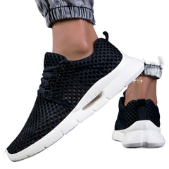 Flyknit Mesh Shoes Large-size Mens Couples Lightweight And Breathable Athletic Shoes