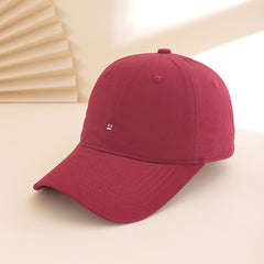 Solid-color Embroidered Smiling Face Baseball Cap For Daily Commuting, Sun Protection While Traveling, And Photography Purposes.