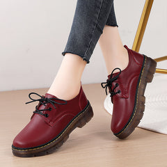 Women's Retro Soft-Soled British-Style Versatile Chunky-Heel Shoes