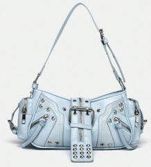 Motorcycle Punk Rivet Retro Womens Crossbody Bag