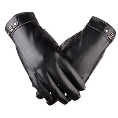 Men's Winter Outdoors Cycling Thickened Fleece-lined Warm Touch Screen Gloves