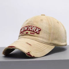 Embroidered Letter Denim Baseball Cap With A Soft Crown