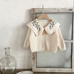Fashion Polo Collar Sweater Coat