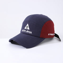 Women's Embroidered Letter Triangle Pattern Adjustable Soft Cap With Simple And Versatile Style Baseball Cap Suitable For Outdoor Sun Protection And Hiking Outings