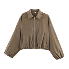 Hem-zip Jacket Baseball Uniform Coat Womens
