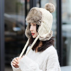 Outdoor Ladies Versatile Knitted Sweater Hat