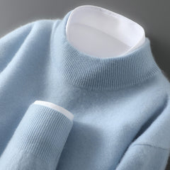 Men's Casual Loose-Fitting Cashmere Base-Layer Sweater
