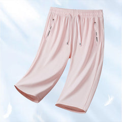 Summer Couple High-Elastic Ice Silk Quick-Drying Pants