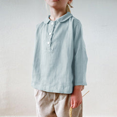 Men's And Women's Baoya Hemp Polo Collar Top