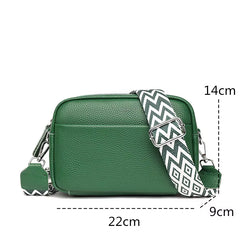 High Quality Genuine Leather Women Crossbody Shoulder Bags 2023 Luxury Solid Color Cow Leather Handbag Female Messenger Tote Sac