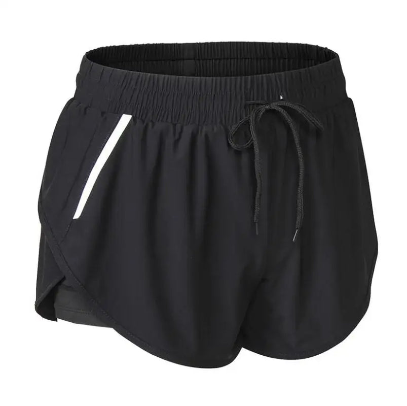 Women Quick Dry Fake 2 in 1 Reflective Running Shorts Girls Double-Deck Gym Yoga Fitness Jogging Workout Short Pants Custom Logo