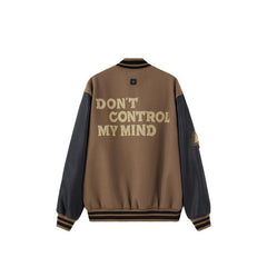 PU Leather Patchwork Casual All-Match Jacket Coat