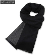 Mens Wool-Blend Plaid Scarf Winter Warmth & Extra Thickness