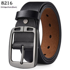 Men's Casual Extended Leather Belt With Pin Buckle