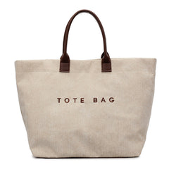 Retro Lettered Casual All-match Tote Bag