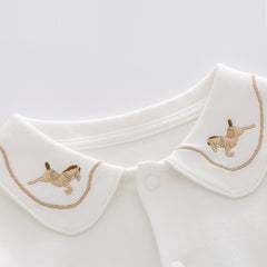 Baby Polo Collar Pure Cotton Long Sleeved Bottom Shirt