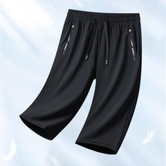 Summer Couple High-Elastic Ice Silk Quick-Drying Pants