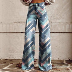 Women's Simple Pants With A Printed Pattern