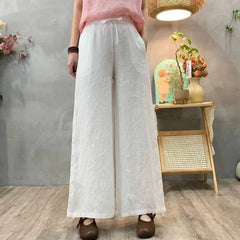 Women's Cotton-Linen High-Waist Loose Pants