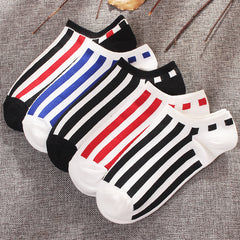 Summer Low-cut Solid-color Business Cotton Trendy Sweat-absorbent Breathable And Low-cut Ankle Socks