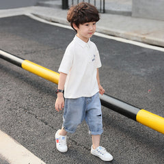 Boys Polo Shirt Jeans Suit Western Style