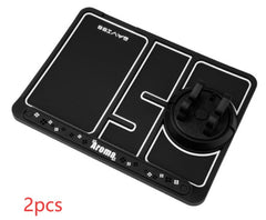 Support de téléphone de voiture antidérapant 4 en 1 avec carte de stationnement et tapis antidérapant. Support de téléphone adhésif pour tableau de bord.