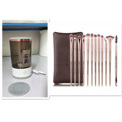 Outil de nettoyage de pinceaux à paupières pour femmes, machine de nettoyage de pinceaux de maquillage électrique portable avec chargement USB, brosse cosmétique automatique