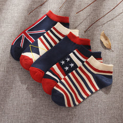 Summer Low-cut Solid-color Business Cotton Trendy Sweat-absorbent Breathable And Low-cut Ankle Socks