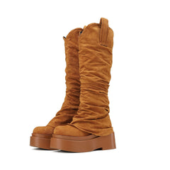 Europäische und amerikanische klobige Damenstiefel