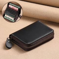 Slim Leather Men's Wallet Large Capacity Multi-Card Organizer Ultra-Thin