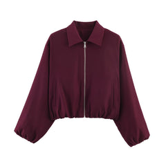 Hem-zip Jacket Baseball Uniform Coat Womens