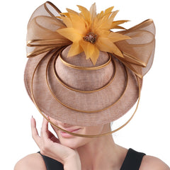 Bridal Hair Accessory - Feathered Fascinator for Wedding Banquets Parties and Photo Shoots