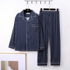Minimalistischer Herren-Loungewear-Pyjama mit langen Ärmeln