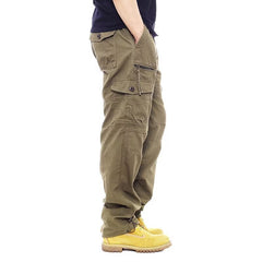 Loose-fitting Jogger Pants With A Straight Leg And Multiple Pockets Casual Trousers