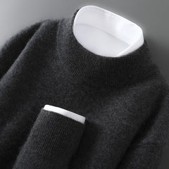 Men's Casual Loose-Fitting Cashmere Base-Layer Sweater
