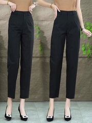 Cropped Suit Pants Women's Straight-leg Pants