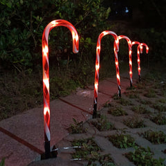 Solar Powered Cane String Lights Christmas Home Decor