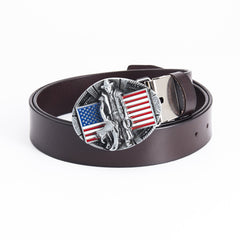 Fashion Cowhide Personality Popular Fashion Flag Belt