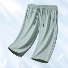 Summer Couple High-Elastic Ice Silk Quick-Drying Pants