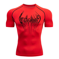 Short-sleeve Black Fitness T-shirt Men's Muscle