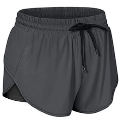 Women Quick Dry Fake 2 in 1 Reflective Running Shorts Girls Double-Deck Gym Yoga Fitness Jogging Workout Short Pants Custom Logo