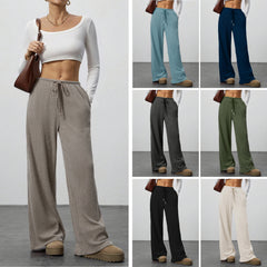 Women's Solid-color Casual Straight-leg Pants