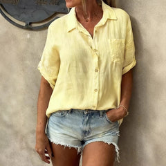 Women's Casual Cardigan Lapel Shirt